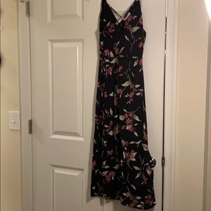 Black floral jumpsuit